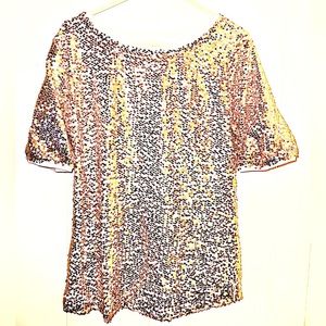 Rose Gold Sequined Blouse